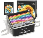 Shuttle Art 172 Colors Dual Tip Alcohol Markers Set With Blender & Case. Fixed Price $67.99.