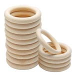 Uenhoy 15 Pcs 70MM/2.75" Natural Rings, Unfinished Wooden For Diy .... Fixed Price $16.01.