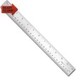 Vinca SSRN-12 Stainless Steel Office Drawing Ruler 0-12 Inch 0-30CM With Non Sli. Fixed Price $10.71.