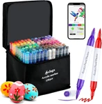 Yhc 120 Colors Acrylic Paint Pens With Free App, Dual Tip Markers. Fixed Price $39.99.