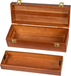 Multi-function Artist Tool Box With Locking Clasps, Removable Tray Wooden Su. Fixed Price $54.99.