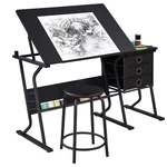 Topeakmart Height Adjustable Drafting Craft Desk Work Station Hobby. Fixed Price $164.19.