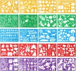 Kids Drawing Stencils Set 20 Pcs Plastic Kit 300+ Patterns Te.... Fixed Price $19.95.