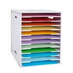 Sanfurney Scrapbook Paper Organizer For Sizes 8.5" X 11", 12 Tier White Cards.... Fixed Price $69.44.