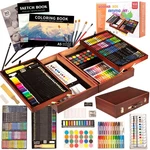 Kinspory 168-PACK Art Supplies, Deluxe Wooden Set Crafts Drawing Painting Co. Fixed Price $65.44.