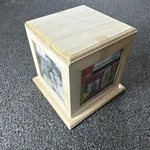 Wooden Photo Cube 5- ", Keepsake Box With Frames For Crafts/decor Woodpeckers. Fixed Price $19.99.