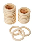 20PCS 70MM Solid Wooden Rings Natural For Diy Projects.... Fixed Price $18.51.