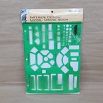 Berol Rapidesign Interior Living And Dining Room R-718 Template. Fixed Price $14.99.
