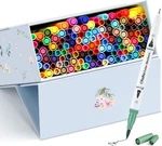 Ohuhu 120 Colors Water-based Dual Tips Fineliner & Brush Drawing Pens White. Fixed Price $32.99.