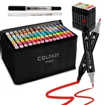 Alcohol Markers 120 Colors Brush Tip Dual Holder Case Colpart Kids Pens. Fixed Price $46.99.