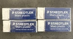 4 Vintage Staedtler Mars-plastic 526 50 Eraser White Germany Drafting Art Office. Fixed Price $8.95.