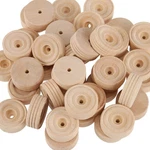 200 Pack Wooden Wheels Craft Bulk Mini Treaded Style 1-1/5 Inch D.... Fixed Price $50.29.