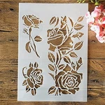 Tiamech A4 Rose Flowers Stencil For Painting On Wood Reusabl. Fixed Price $10.79.