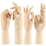Zeonhak 4 Pack 11.8 Inches Flexible Wooden Hand Model Moveable Mannequin. Fixed Price $67.15.