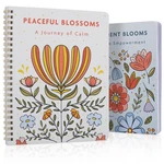 Beautiful Adult Coloring Book Set Of 2 For Relaxation - Blue Florals. Fixed Price $18.98.