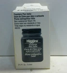 Higgins 46030 Black India Fountain Pen Ink 2.5OZ Bottle Non Waterproof. Fixed Price $9.99.