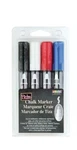 Marvy Bistro Glass Chalk Marker 6MM Point Set 4 Pack Black, Red, Blue & White. Fixed Price $10.50.