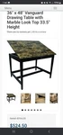 Alvin Vanguard Drawing Table. 28" X 42" Marble Top Finish.. Fixed Price $300.00.