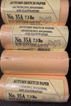 Rare 4 Rolls Autumn Buff Sketching Paper 6 X 50 Yds Borden & Riley 7.3 Lb 35A. Fixed Price $32.67.
