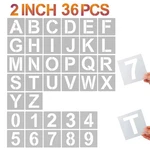 Yeajon 2 Inch Letter Stencils And Numbers, 36 Pcs Alphabet Art Craft. Fixed Price $12.61.