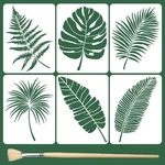 6PCS Large Leaf Stencils For Painting On Walls 16 X 12 Inch Plant Wit.... Fixed Price $22.39.