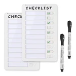 2PACK Magnetic Dry Erase Checklist Board With Sliding Checkmarks. Fixed Price $23.70.