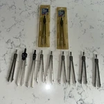 Lot Of 11 Compasses Including 2 New Alvin & Gearhead Divider 6". Fixed Price $27.99.