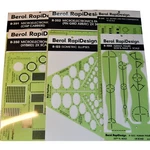 Lot Of 6 Berol Rapidesign Templates R352 R-351 R-350 R-355 R-1052 R-123. Fixed Price $19.28.