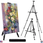 Adjustable Double-tier Painting Easel Stand 22-66" With Carrying Bag, Black. Fixed Price $40.39.