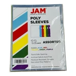 12 Sleeves Jam Paper Letter Size Poly Assorted Color Top & Side Opening. Fixed Price $8.90.