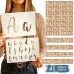 Boutique Calligraphy Stencil Template Kit 45 Reusable Pieces Lettering Up.... Fixed Price $30.92.