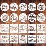 2.5 Inch Inspirational Word Stencils, 20 Pcs Motivational Reusable M.... Fixed Price $15.89.
