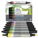 Winsor & Newton Promarker Watercolor Set, 6 Count, Foliage Tones. Fixed Price $67.49.