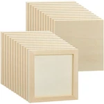 24 Pcs 6X6'' Wood Boards, Unfinished Canvas Panels For Painting Cr.... Fixed Price $44.84.