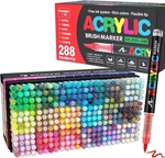 Acrylic Paint Markers 288 Colors Brush Tip Waterproof Ink For Rock Glass Craft. Fixed Price $172.86.