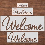 4 Pack Reusable Welcome Stencils For Painting On Wood Doormat Chalkboard Crafts. Fixed Price $15.27.