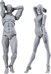 Haniforever Artists Manikin Mannequin 5-6 Inches, Grey Male+female Set. Fixed Price $29.75.