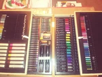 Gallery Art Set 169 Pc Solid Wood Box 4 Tier Pencils Paint Pastels Markers. Fixed Price $59.99.
