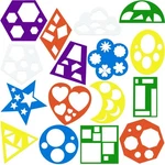 16 Pieces Stencils For Kids Geometric Shapes Children Simple Painting Stencil.... Fixed Price $14.12.