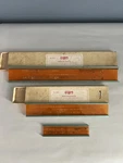 Vintage Koh-i-noor Rapido-guide Rapidograph Guides Letter Stencils 3030/32/33. Fixed Price $39.00.
