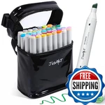 Jusart Alcohol Markers Brush Tip, 48 Colors Dual With & Ch. Fixed Price $67.98.
