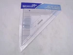 Westcott Grid Triangle, 8", 45/90 Degree, Transparent (T-6M) Beveled Edge. Fixed Price $14.99.