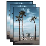 Picture Frame 13X19 Front Load Shatter Resistant Glass Set Black Americanflat. Fixed Price $74.99.