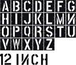 12 Inch Letter Stencils Alphabet Art Craft Interlocking Kit.... Fixed Price $28.58.