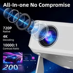 Phigeek Mini Projector With Wifi 6 And Bluetooth 5.2. Fixed Price $70.00.