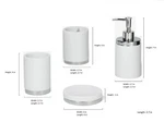 Roselli Trading Company Hotel Bath White Plastic Accessory Set. Fixed Price $52.80.