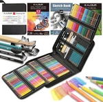 Kalour 106 Coloring Sketching Kit Set - Art Supplies With Sketchbook & White. Fixed Price $54.74.