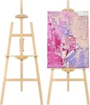 Stuelloaf Adjustable Wooden Painting Easel, Art Stand Hold Up To 48'', Canvas. Fixed Price $64.00.