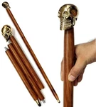 5MOONSUN5'S Walking Stick Full Brass Head Skull Design Cane Rosewood Crafted .... Fixed Price $46.80.