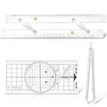 3 Pcs Basic Navigation Set, Include 16 Inch Parallel Ruler With Clear Scales .... Fixed Price $46.44.